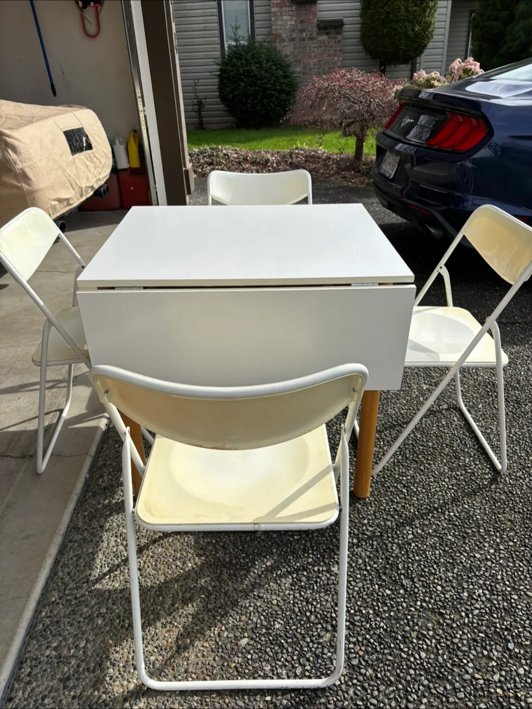 IKEA  White Drop Leaf Table💚 image indicator(5)