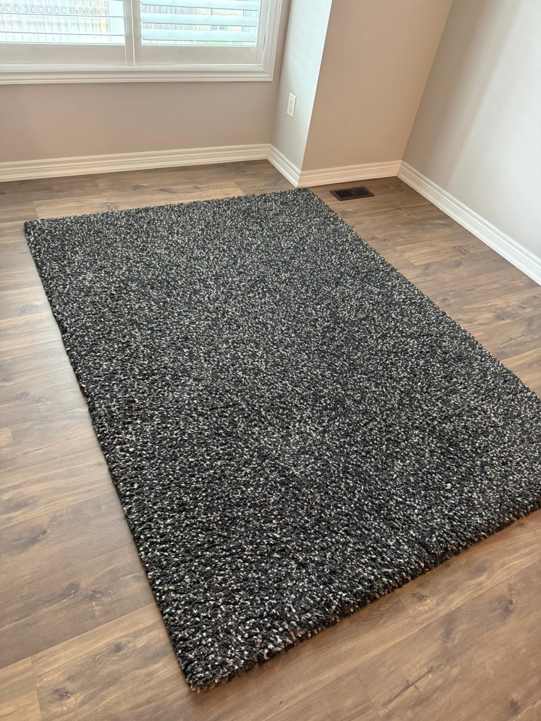 Grey and Beige Shag Rug