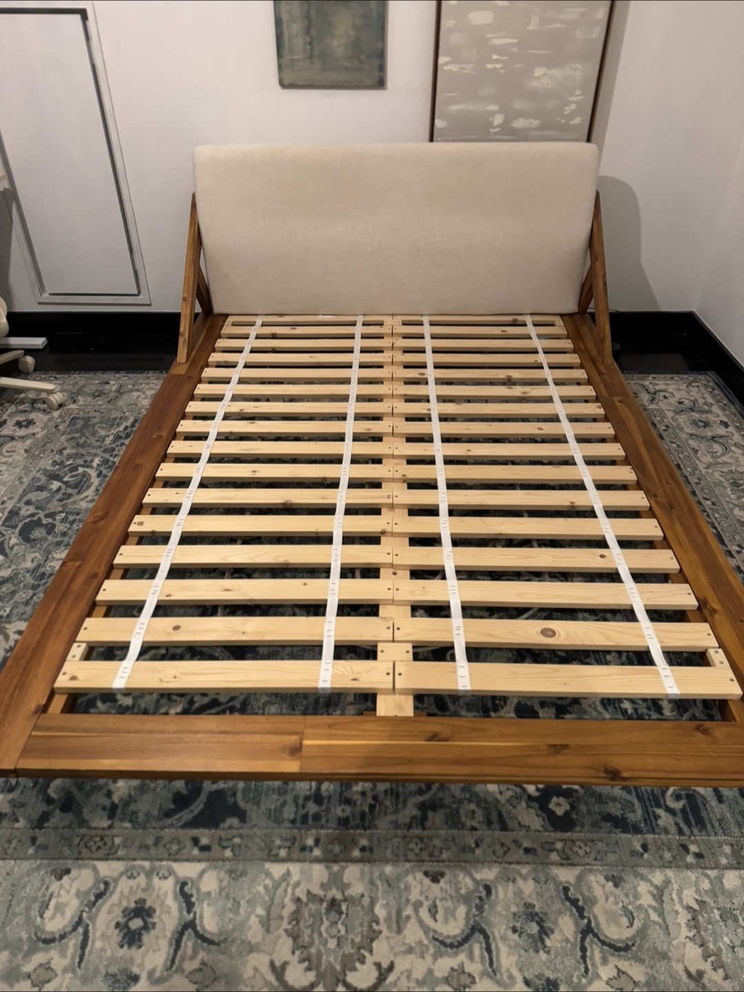 CB2 Queen Upholstered Platform Bed Frame