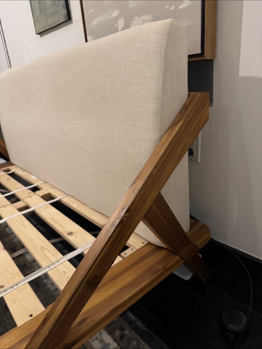 CB2 Queen Upholstered Platform Bed Frame - photo 2