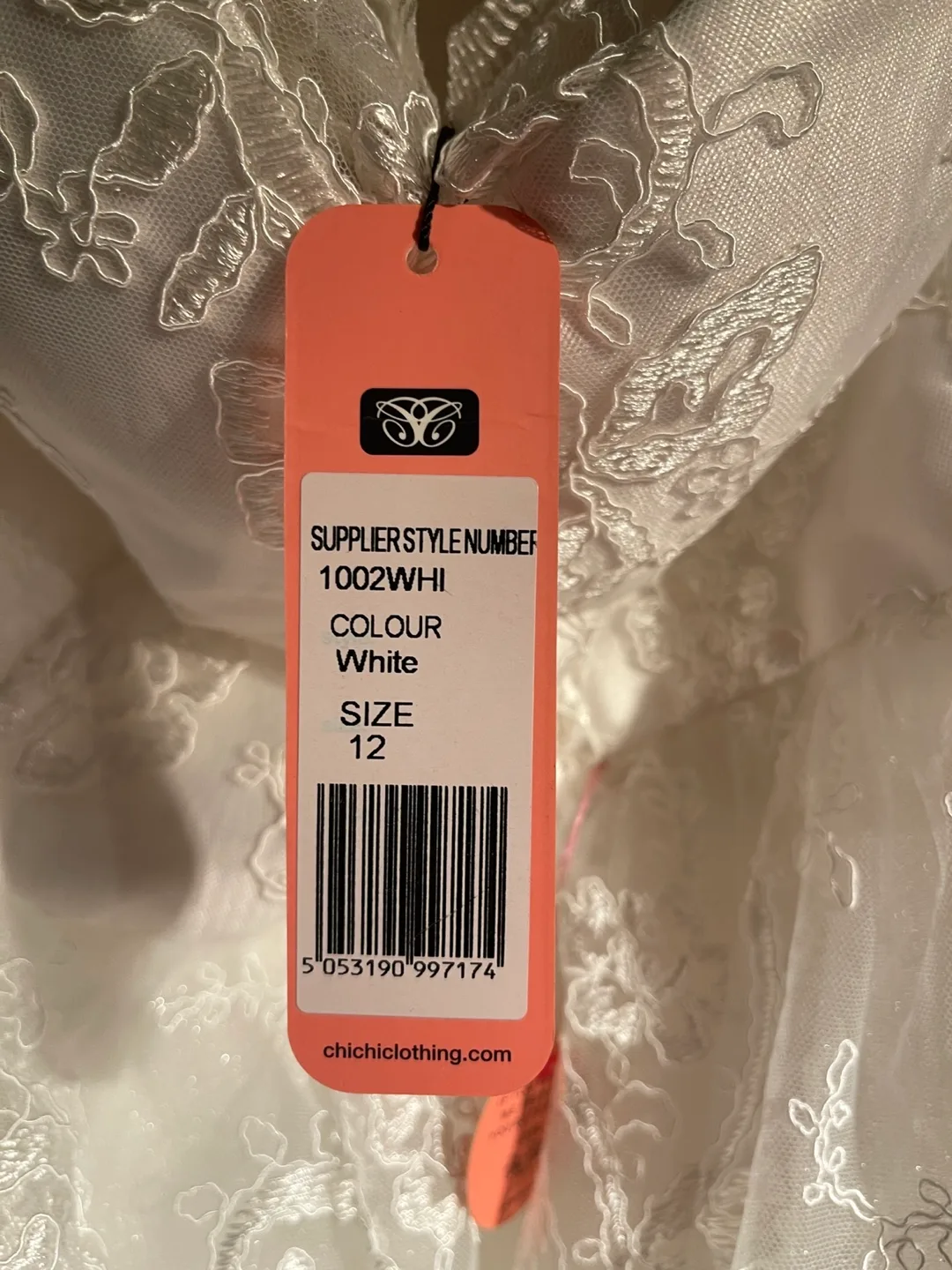 Chi Chi London Bridal Charlize Embroidered Midi Dress size 8 image indicator(10)