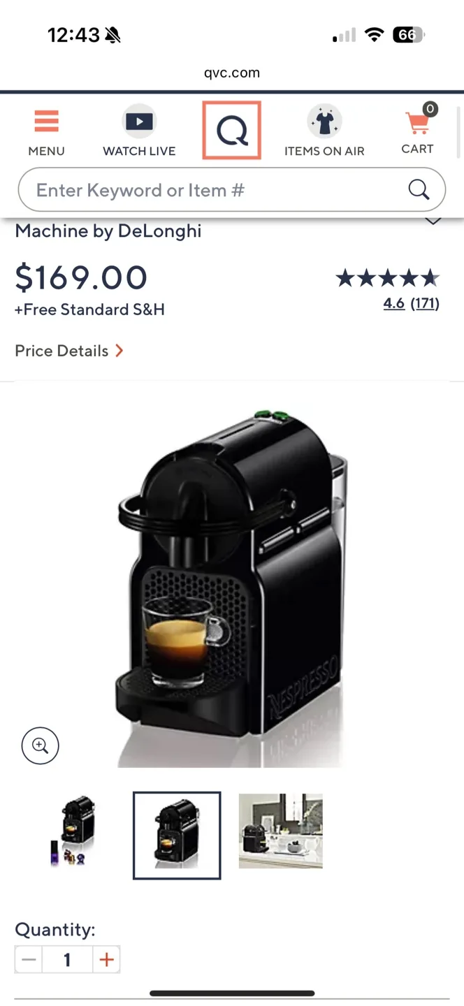 Nespresso Inissia Single-Serve Espresso Machine by DeLonghi thumbnail