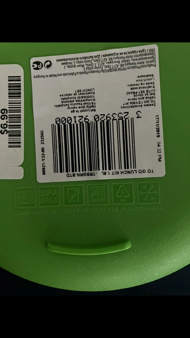 NWT Curver To Go Lunch Kit 1.8L - Microwaveable Green 💚 image indicator(5)