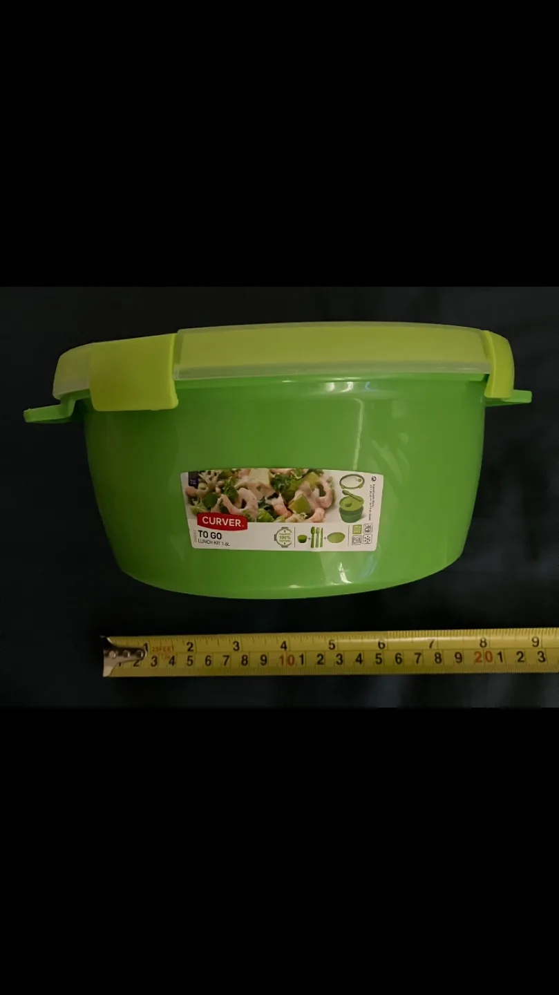NWT Curver To Go Lunch Kit 1.8L - Microwaveable Green 💚 image indicator(3)
