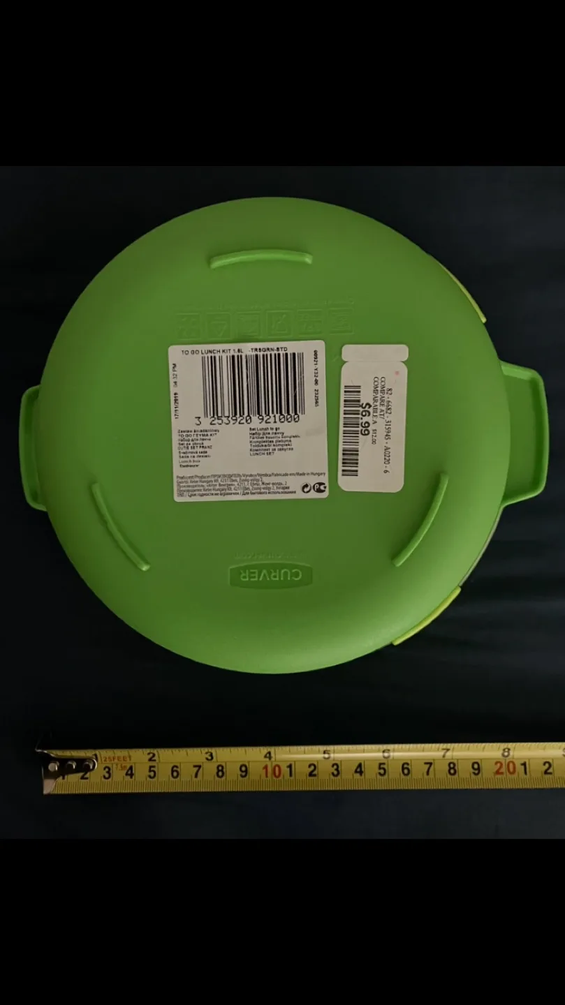 NWT Curver To Go Lunch Kit 1.8L - Microwaveable Green 💚 image indicator(4)