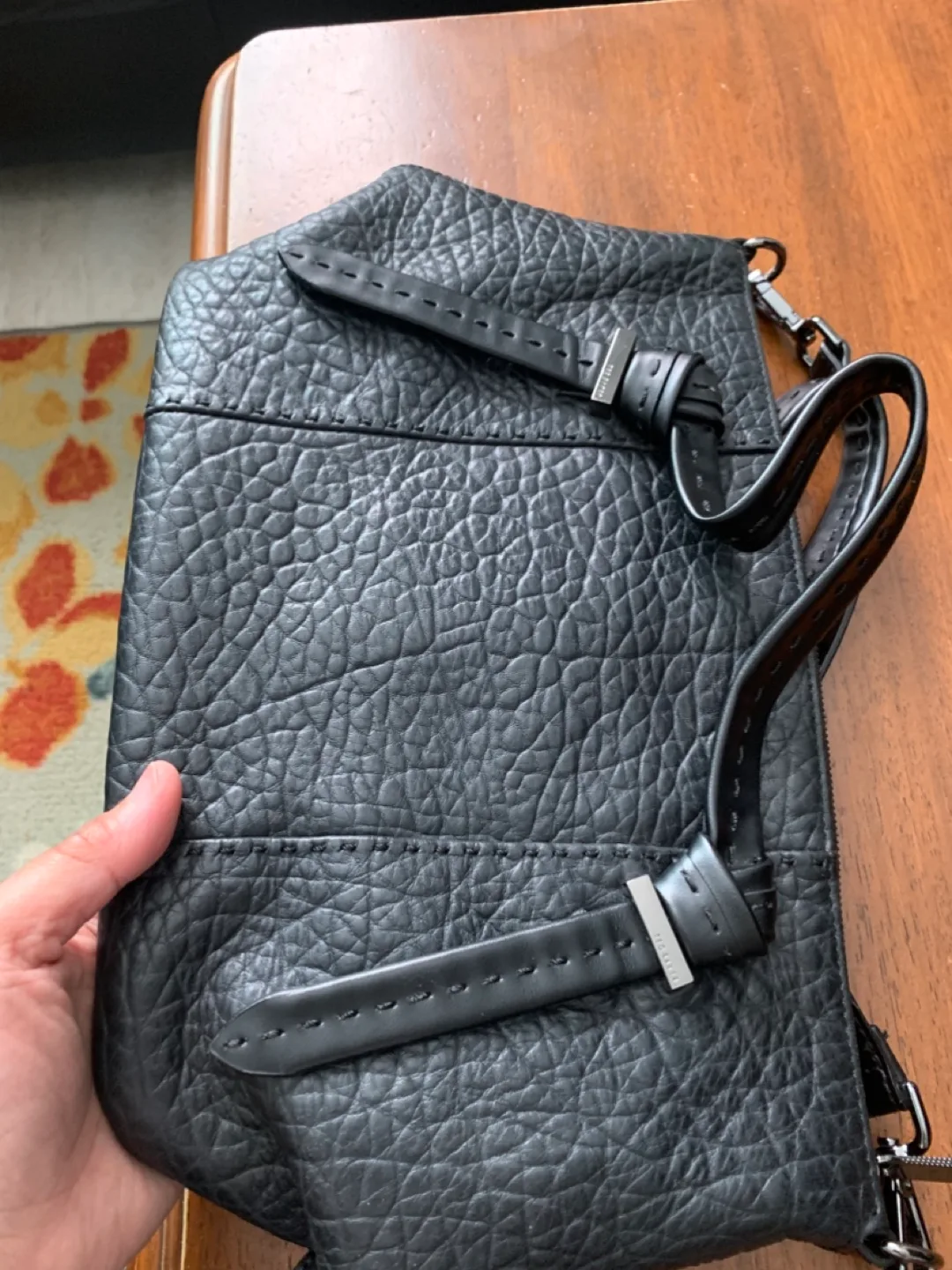 Ted Baker London Black Leather Tote Bag image indicator(3)