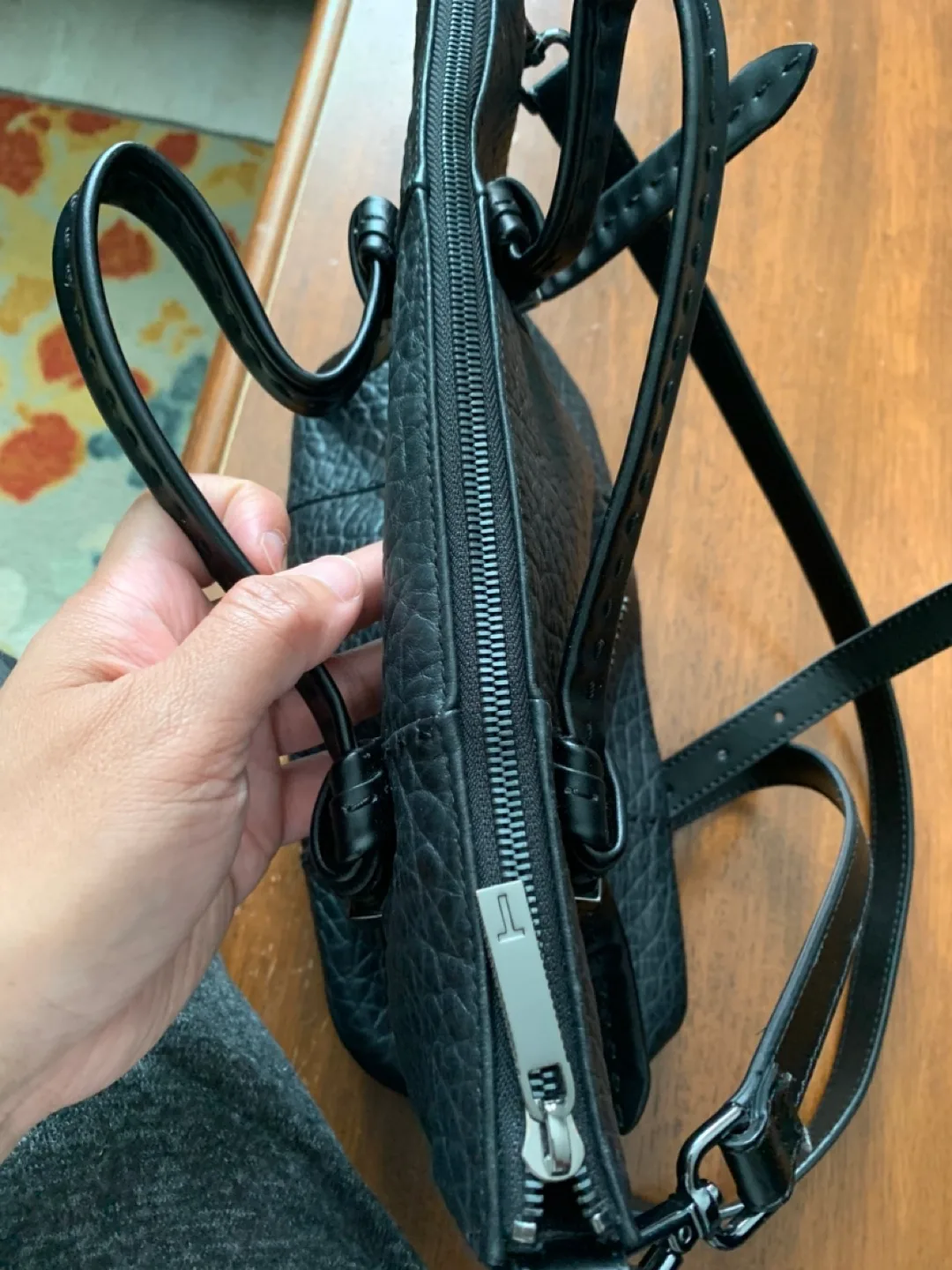 Ted Baker London Black Leather Tote Bag image indicator(6)