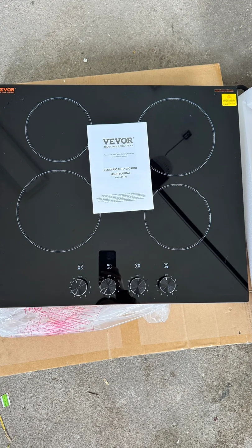 New Vevor Electric Ceramic Hob Cooktop - 4 Burners thumbnail