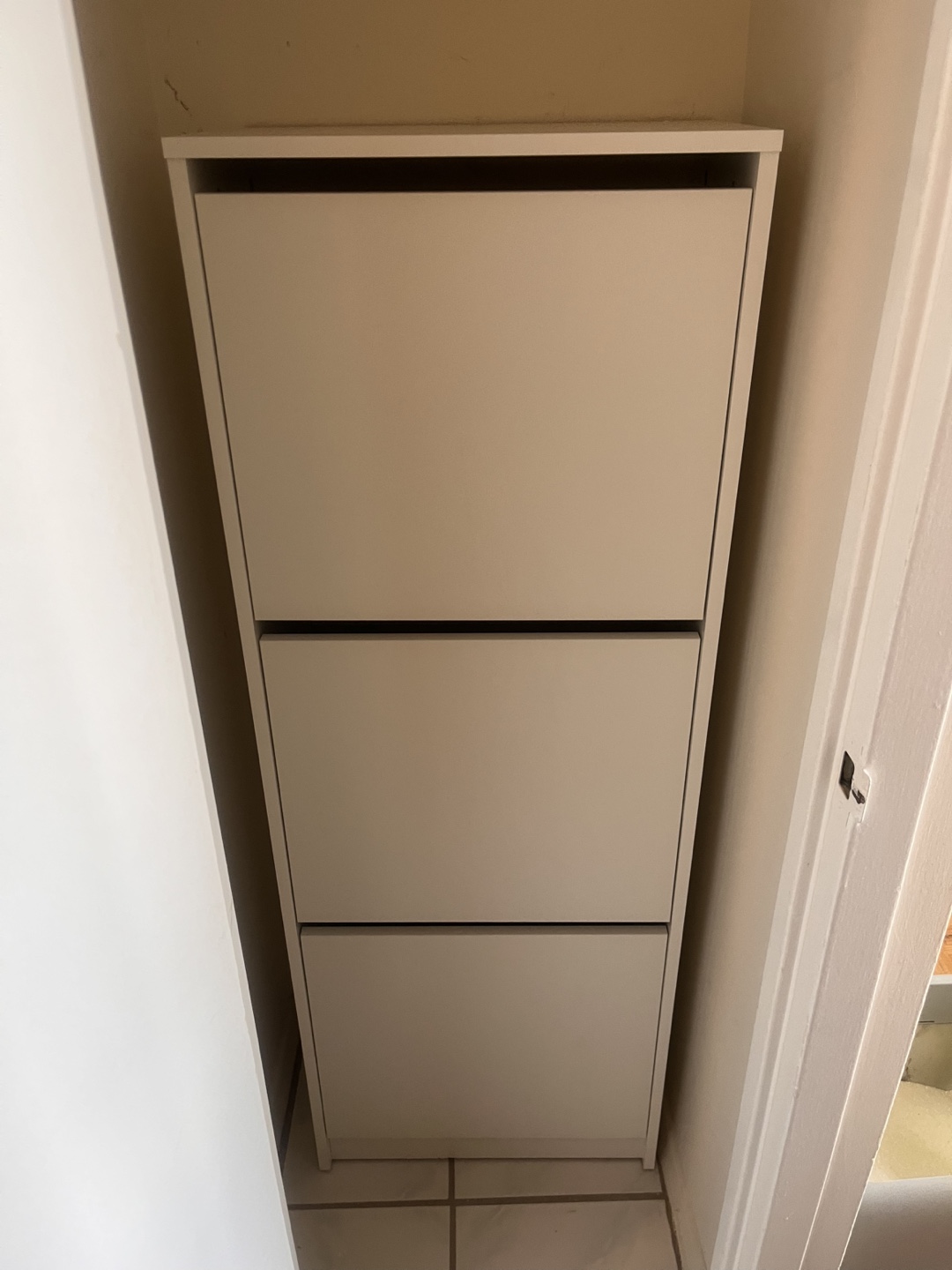IKEA white 3-Tier Shoe Cabinet
