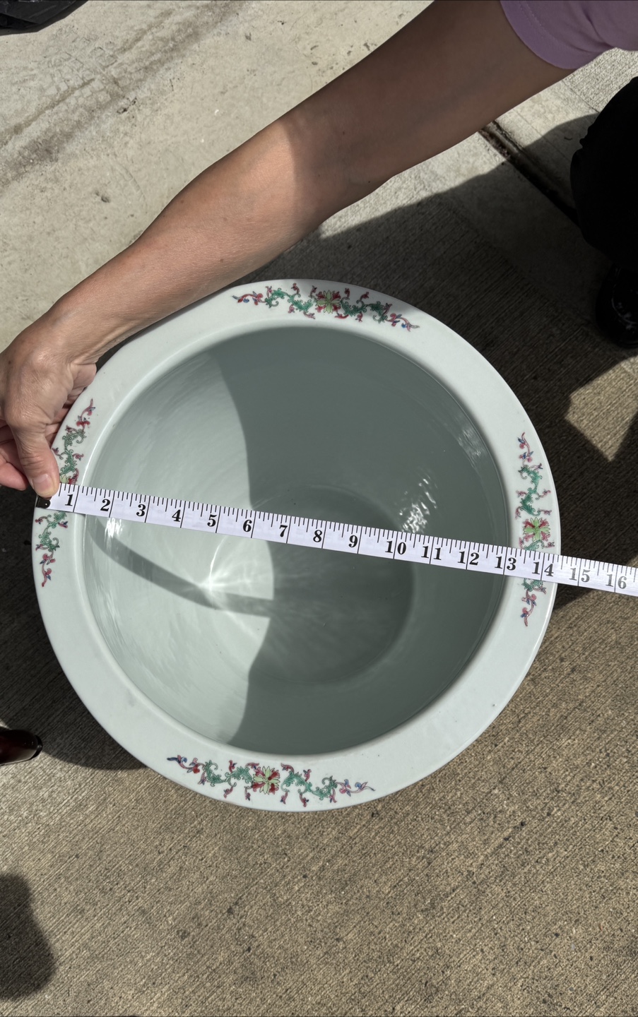 Large Vintage Asian Porcelain Planter - photo 3