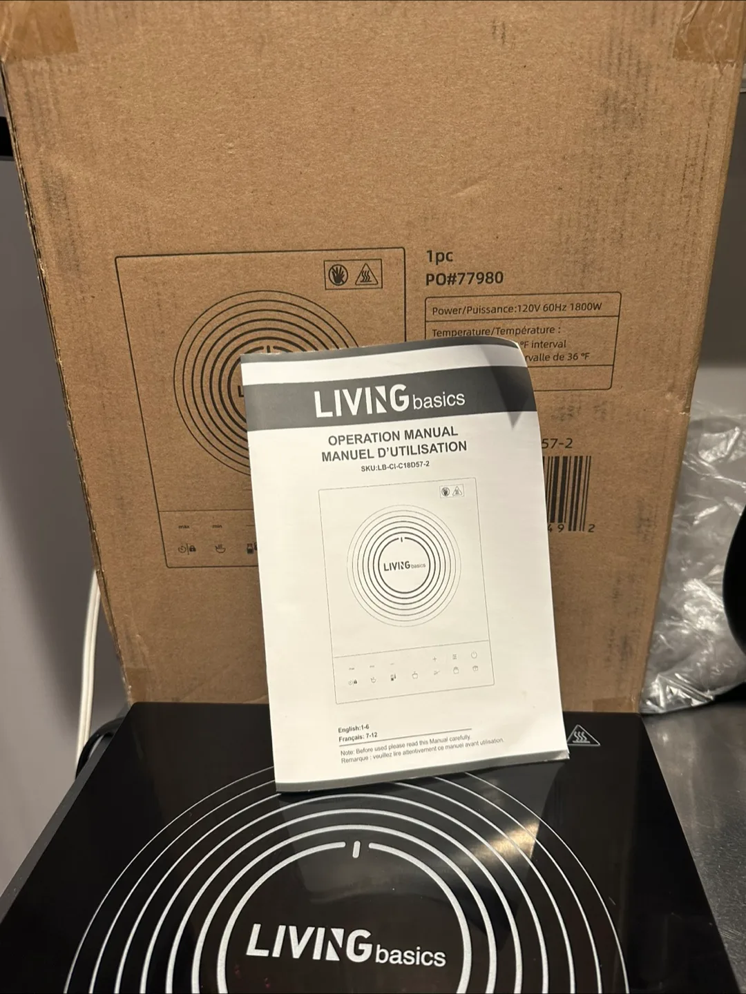LIVINGbasics Single Induction Cooktop - Brand New image indicator(3)