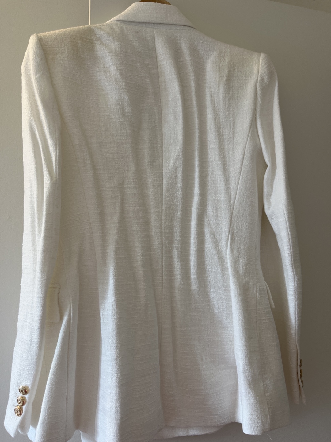Zara White Double-Breasted Blazer - Size Small - photo 2