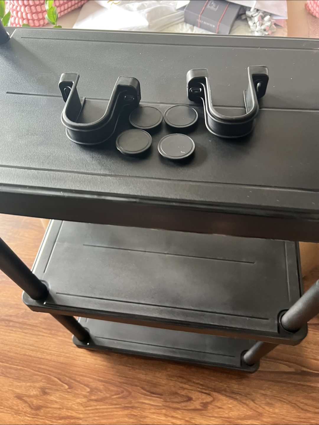 4-Tier Black Plastic Shelving Unit - photo 5