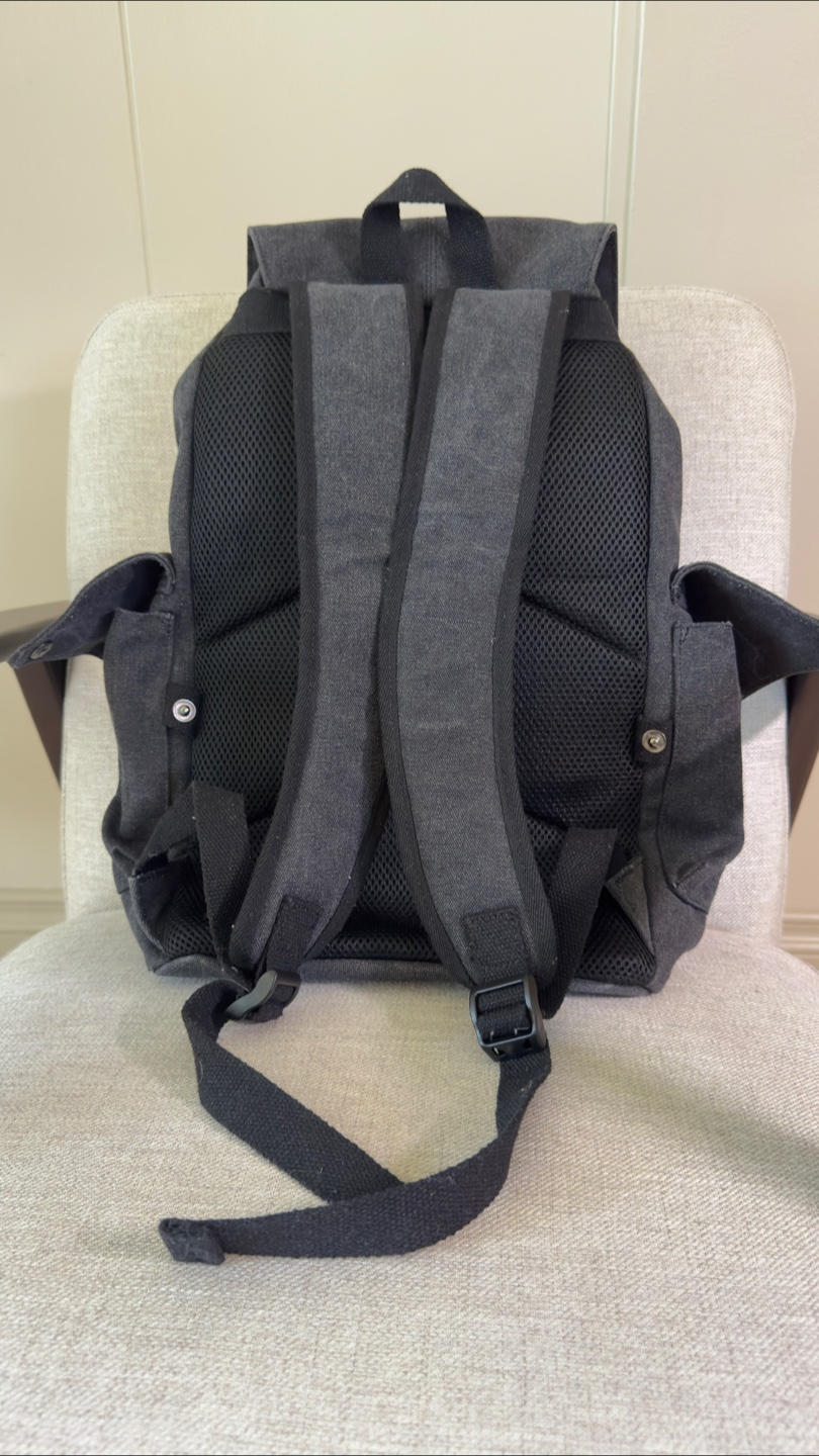 27L Grey Canvas Backpack - photo 4