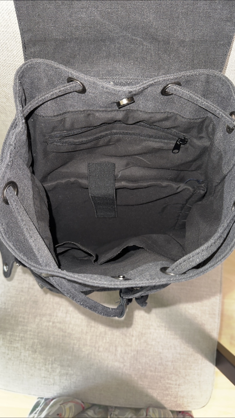 27L Grey Canvas Backpack - photo 5