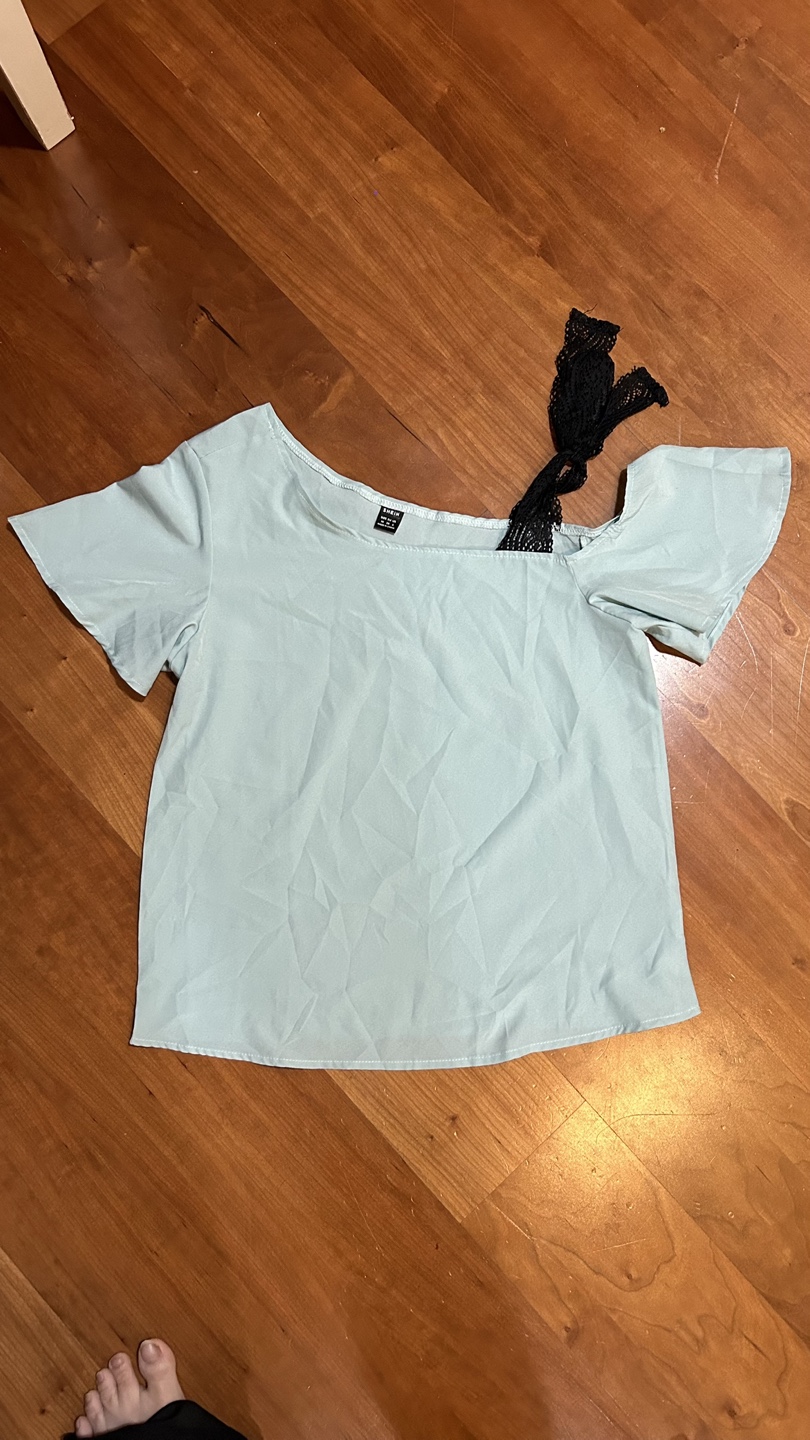 SHEIN sage green blouse, size S