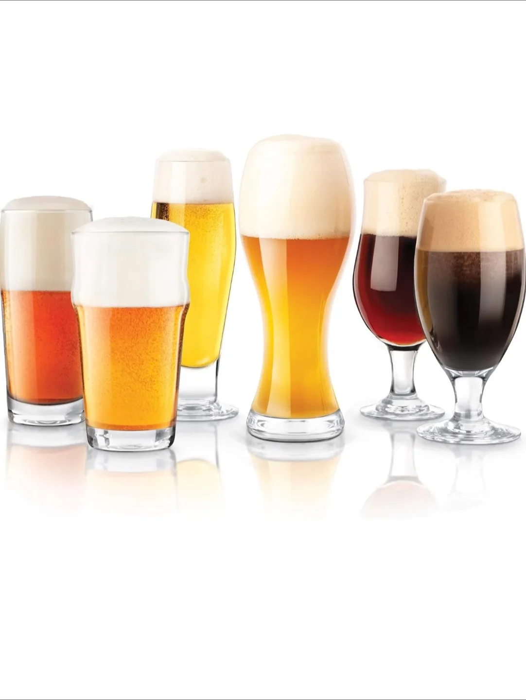 Beer tasting glasses - set of 6, NEW thumbnail