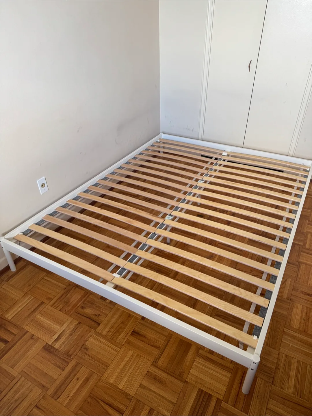 IKEA White Queen Bed Frame thumbnail