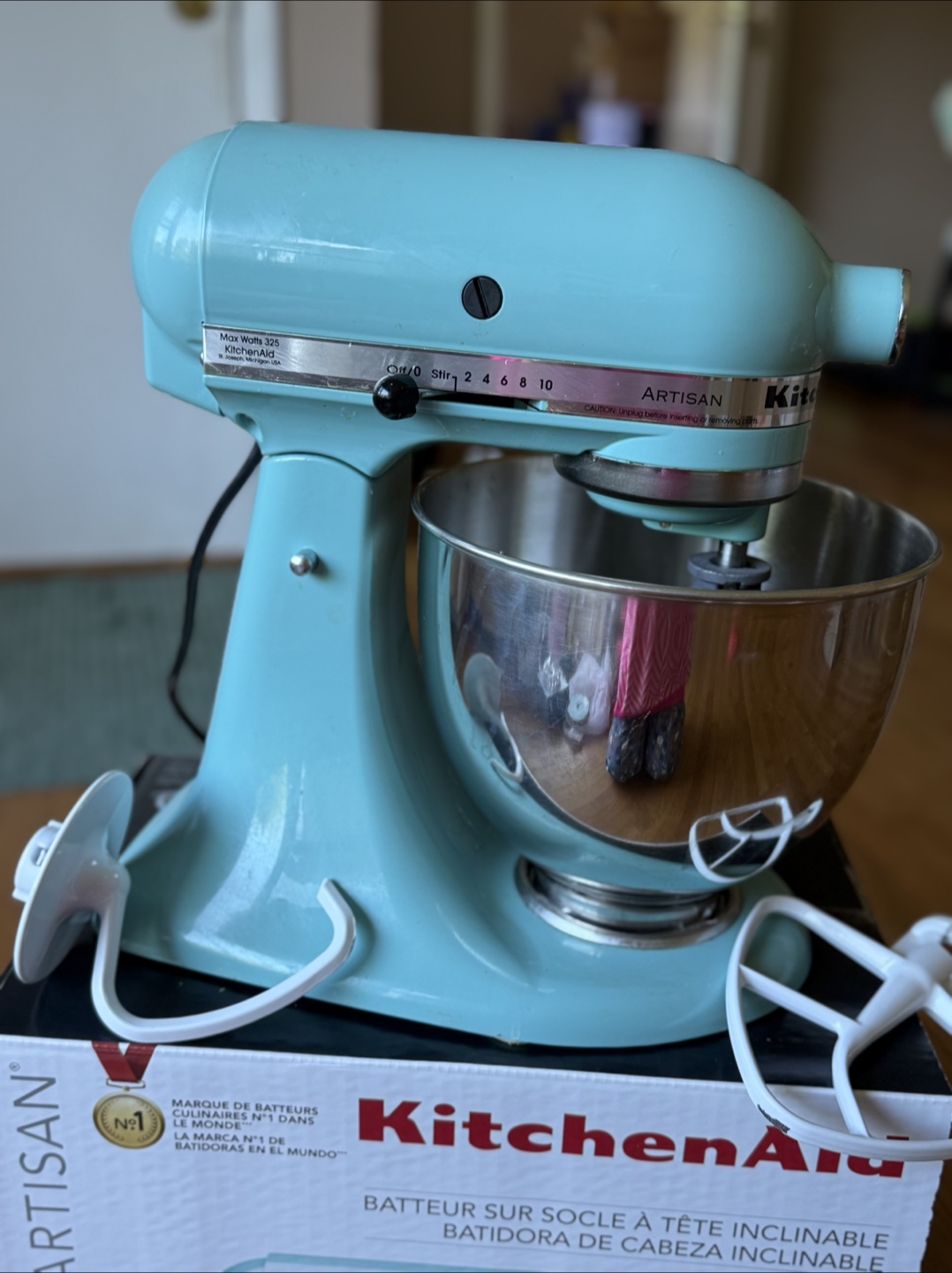 KitchenAid Artisan 5-Quart Tilt-Head Stand Mixer - Aqua Sky - photo 2