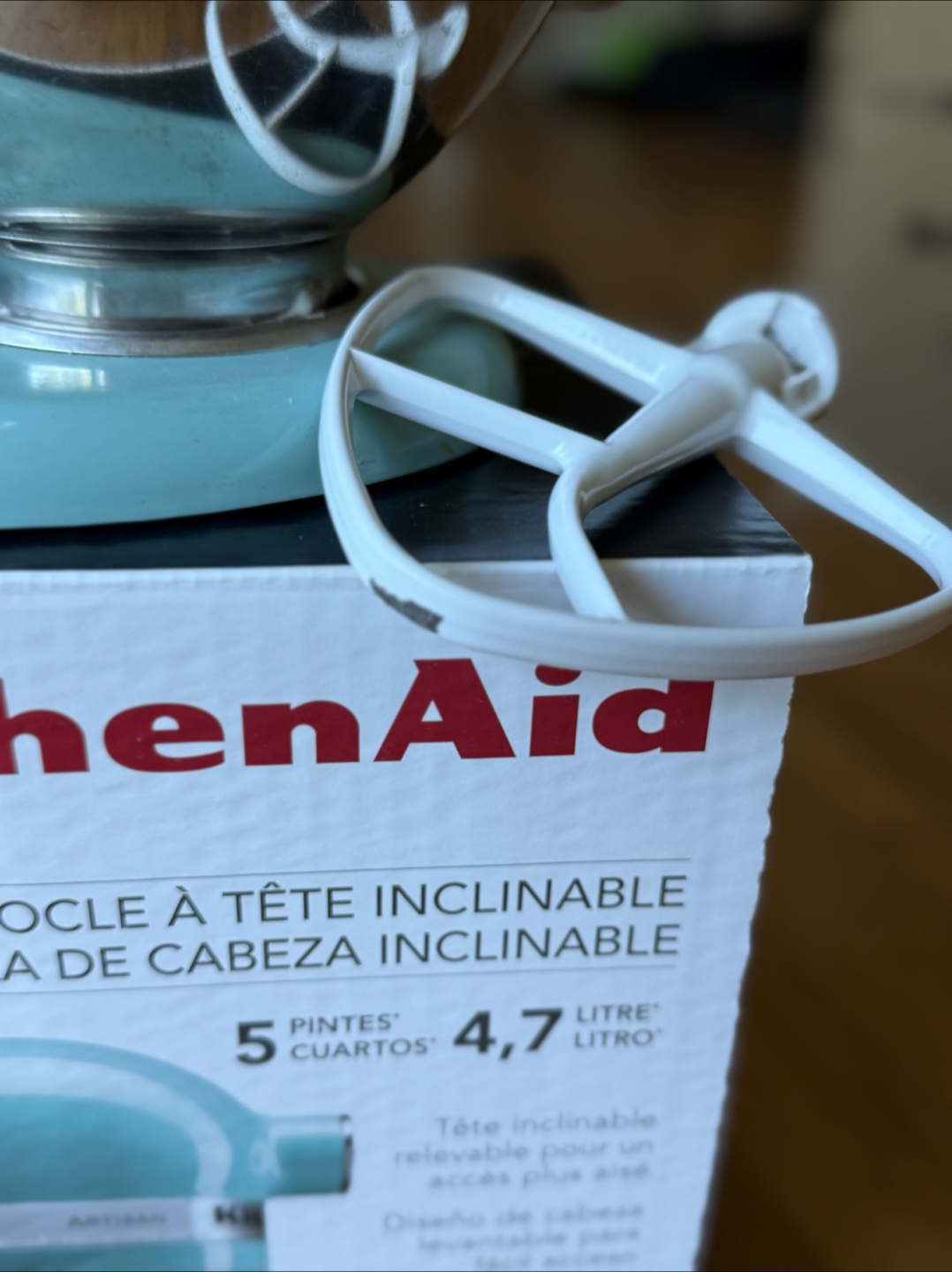 KitchenAid Artisan 5-Quart Tilt-Head Stand Mixer - Aqua Sky - photo 4