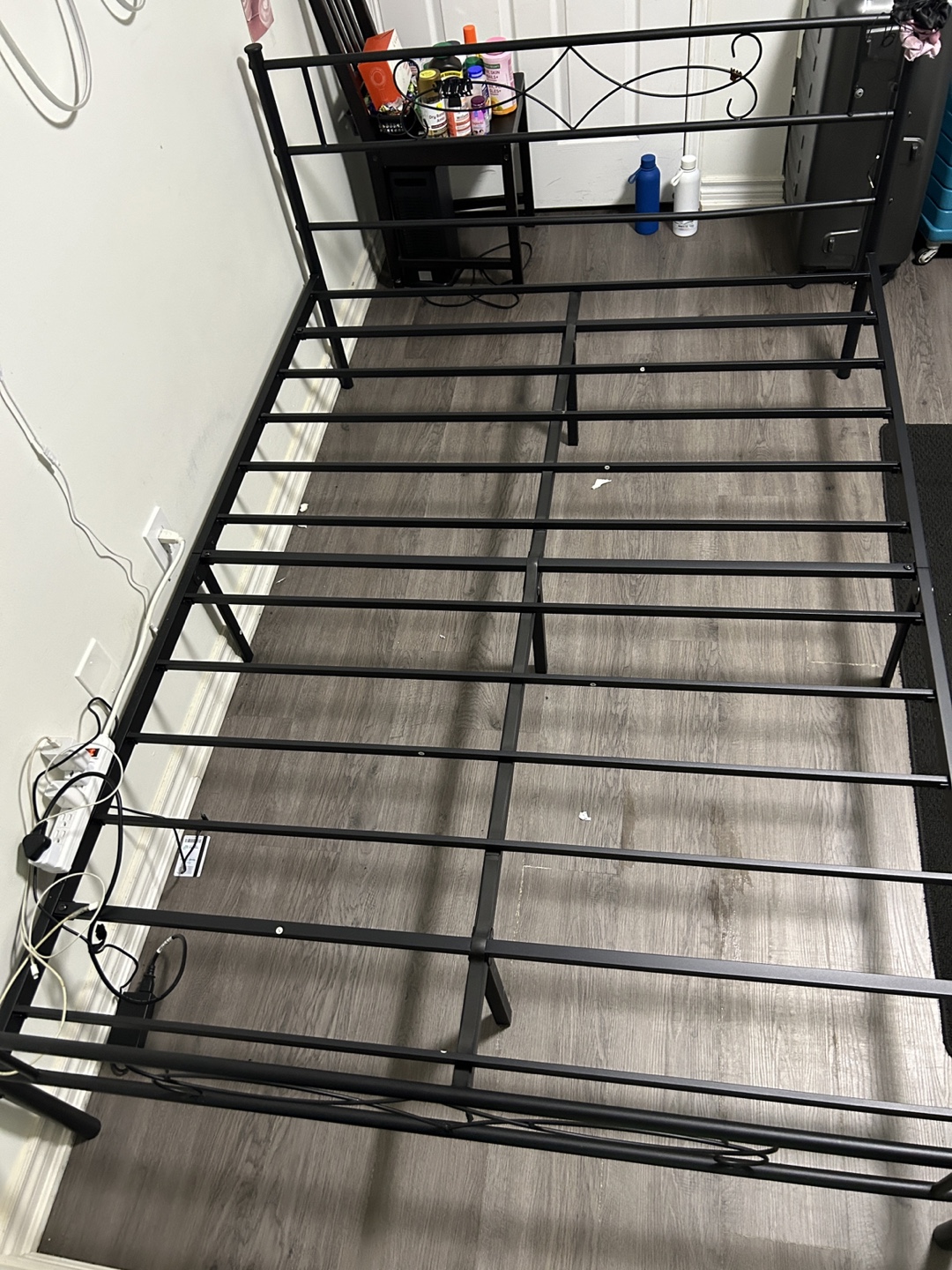 Black Metal Queen Bed Frame - photo 2