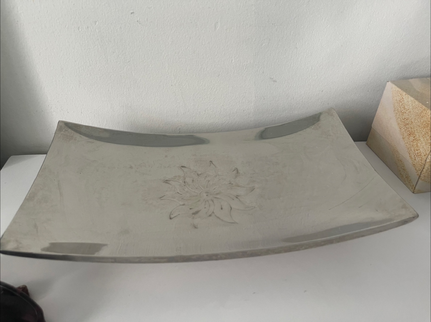 Silver Metal Decorative Tray - photo 2