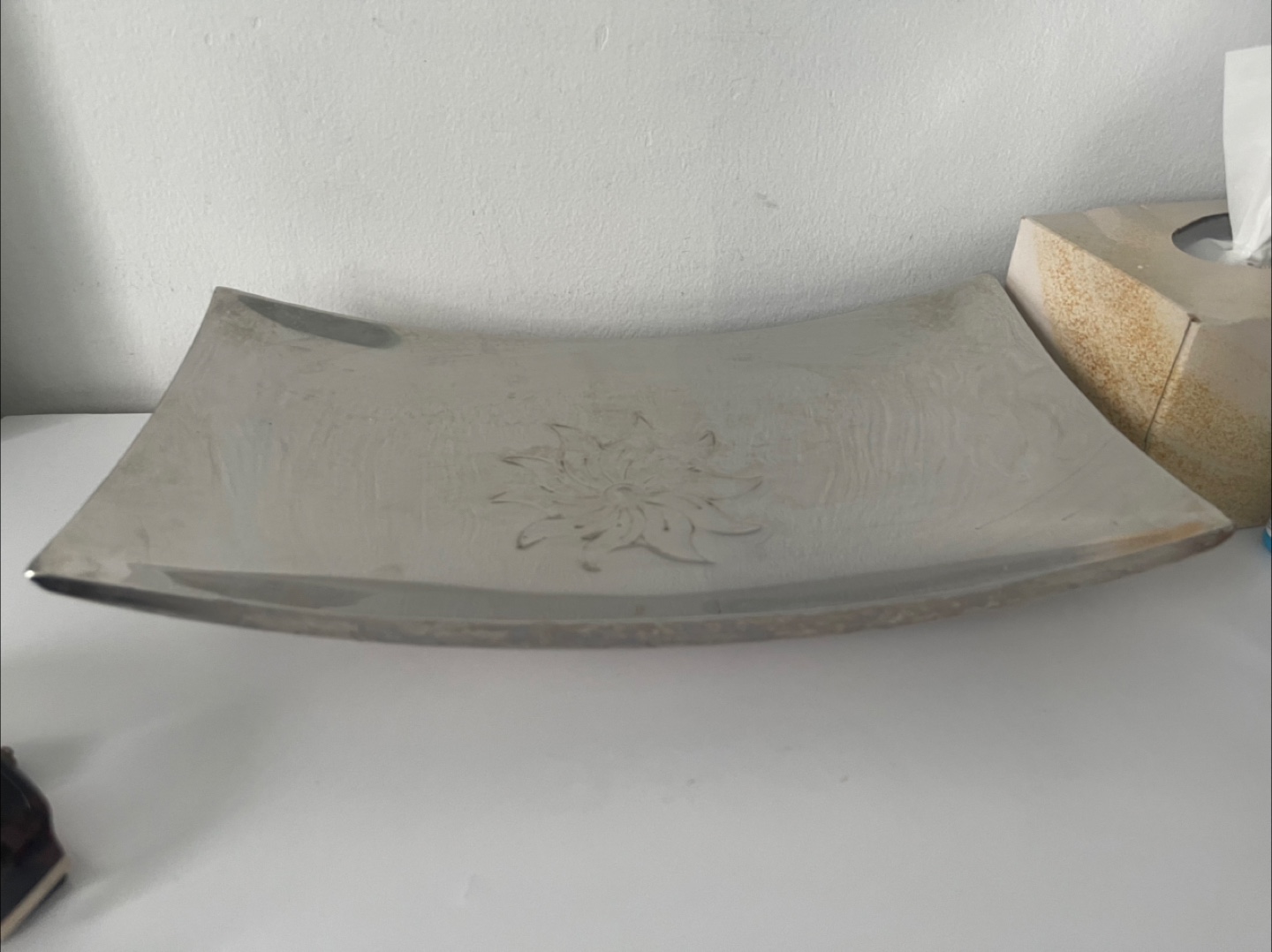 Silver Metal Decorative Tray - photo 4