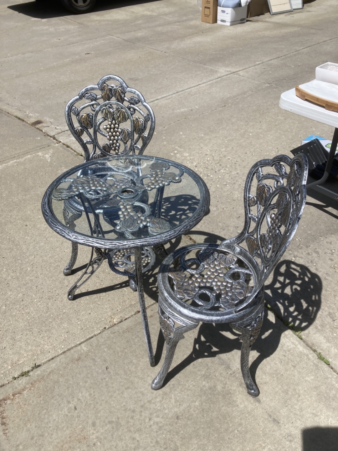 Ornate Metal Patio Set