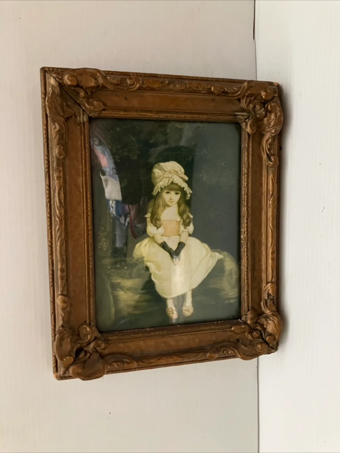 Vintage Framed Print of a Girl thumbnail