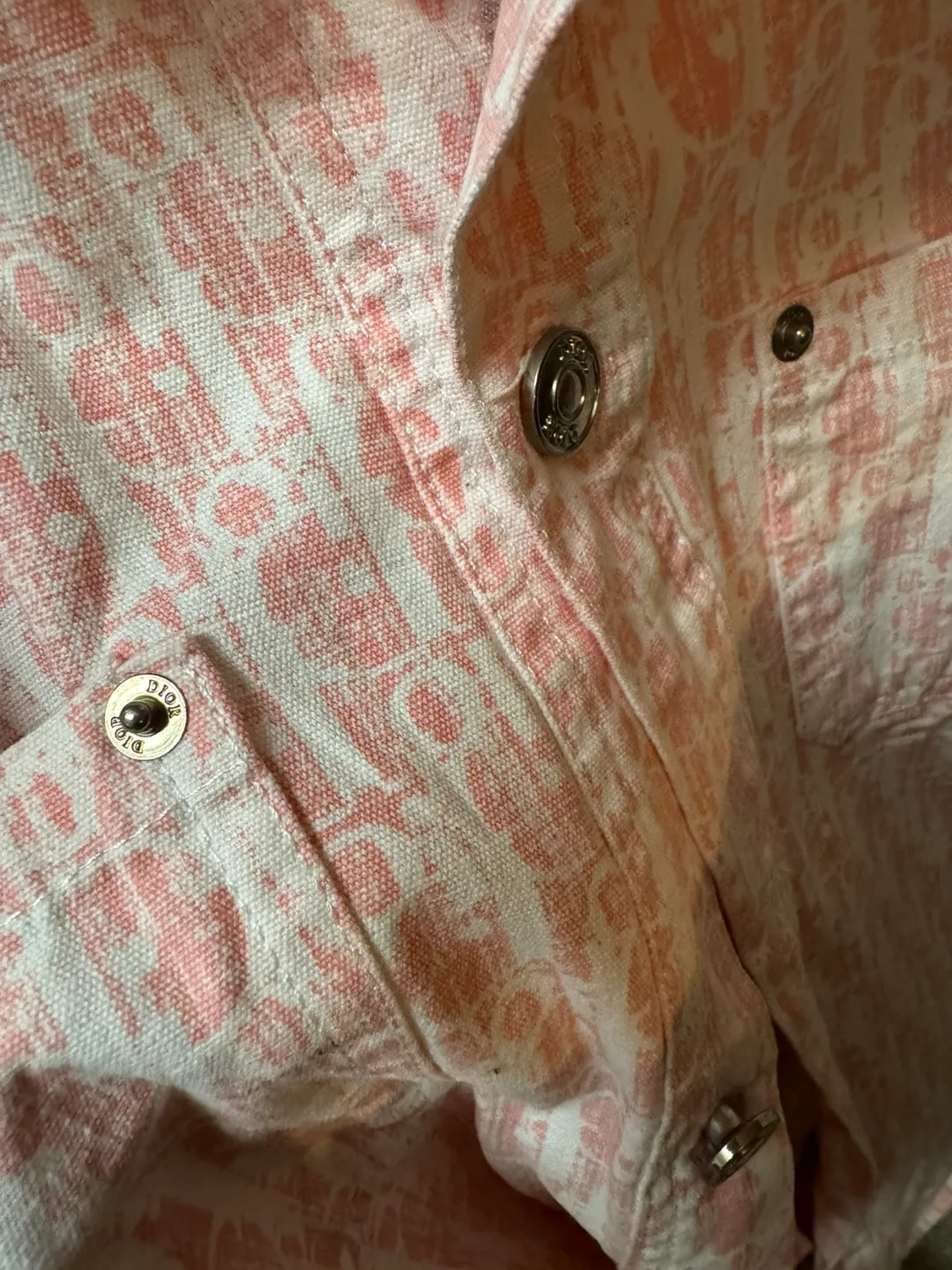 Dior Pink Button-Up Shirt - Size M image indicator(5)