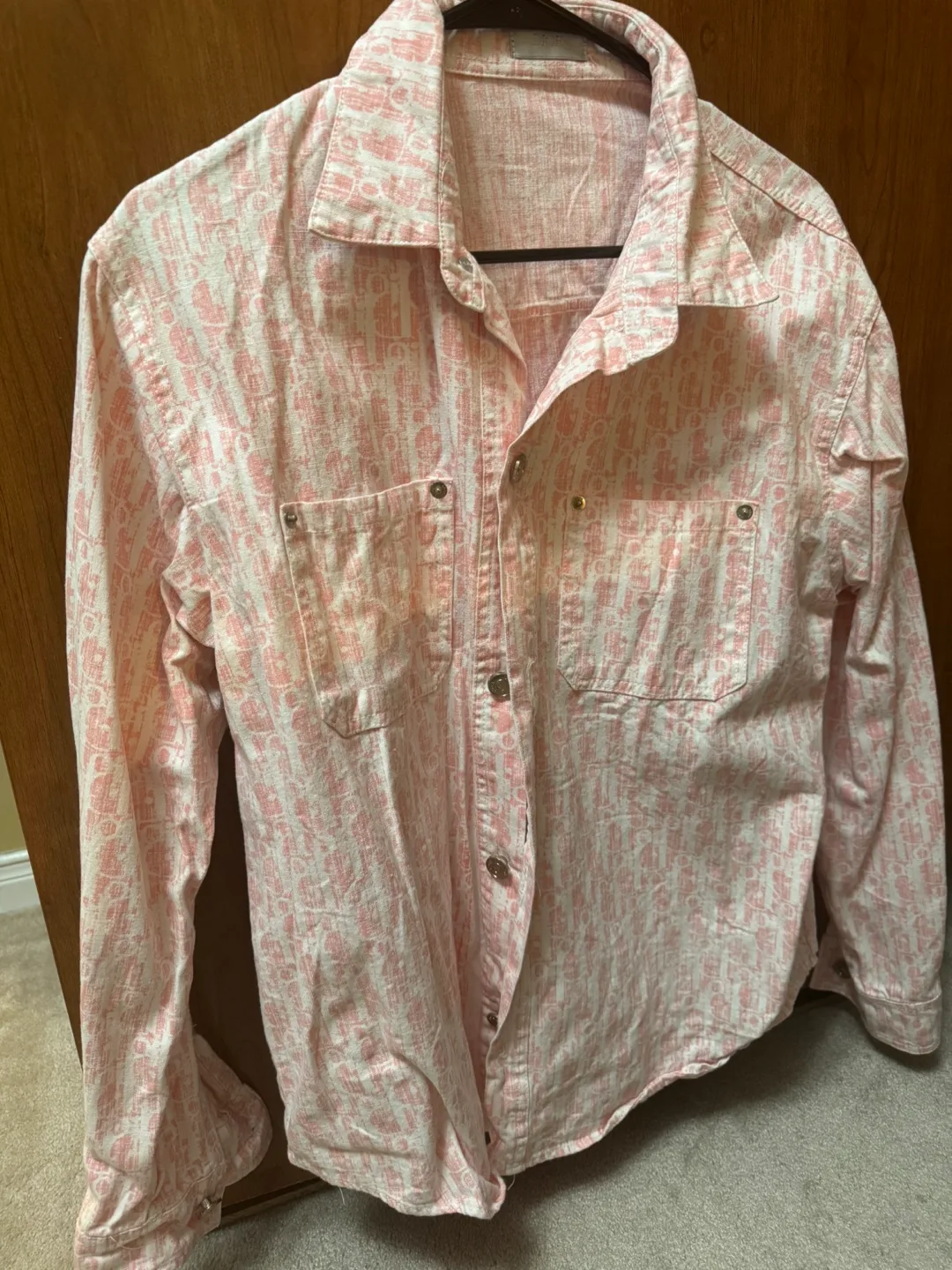 Dior Pink Button-Up Shirt - Size M image indicator(3)