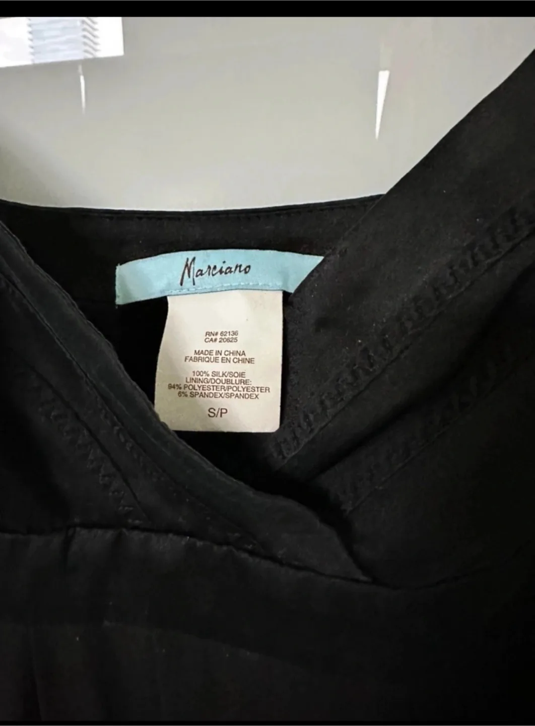 Selling brand new Marciano black silk dress in size small image indicator(3)