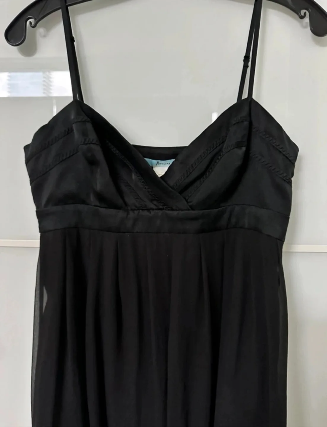 Selling brand new Marciano black silk dress in size small image indicator(2)