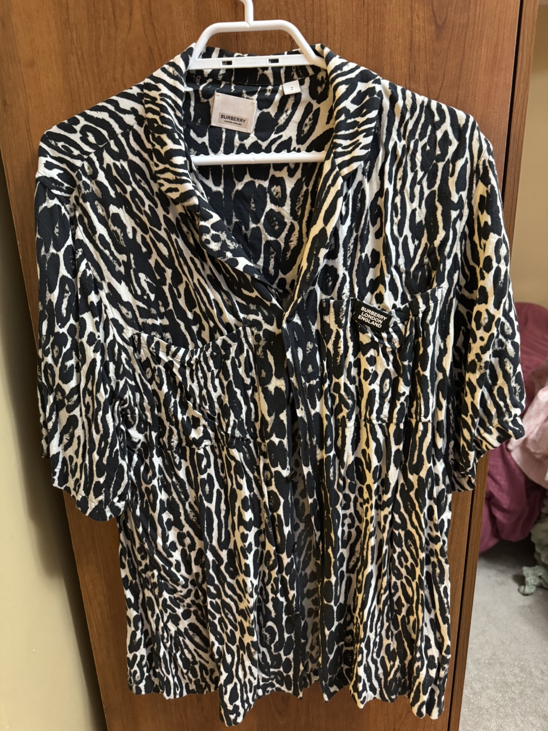 Burberry Zebra Print Button-Up Shirt - photo 2