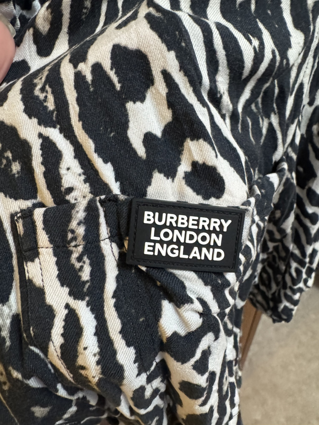 Burberry Zebra Print Button-Up Shirt - photo 3