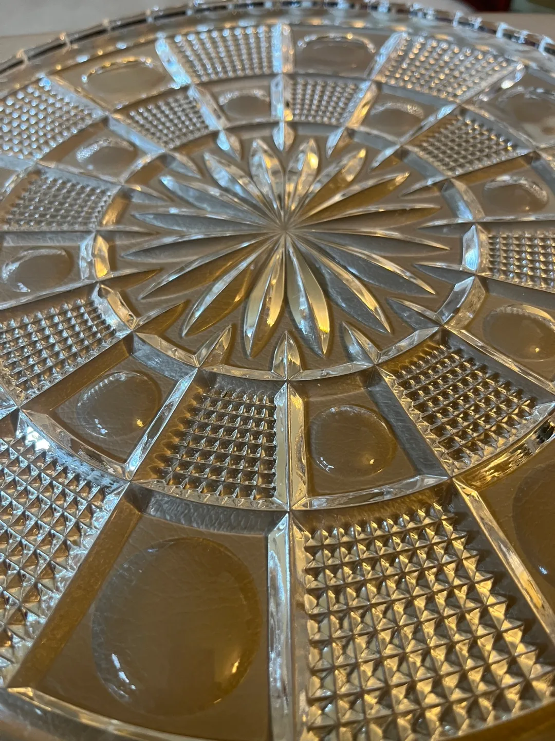 Vintage crystal serving platter image indicator(2)