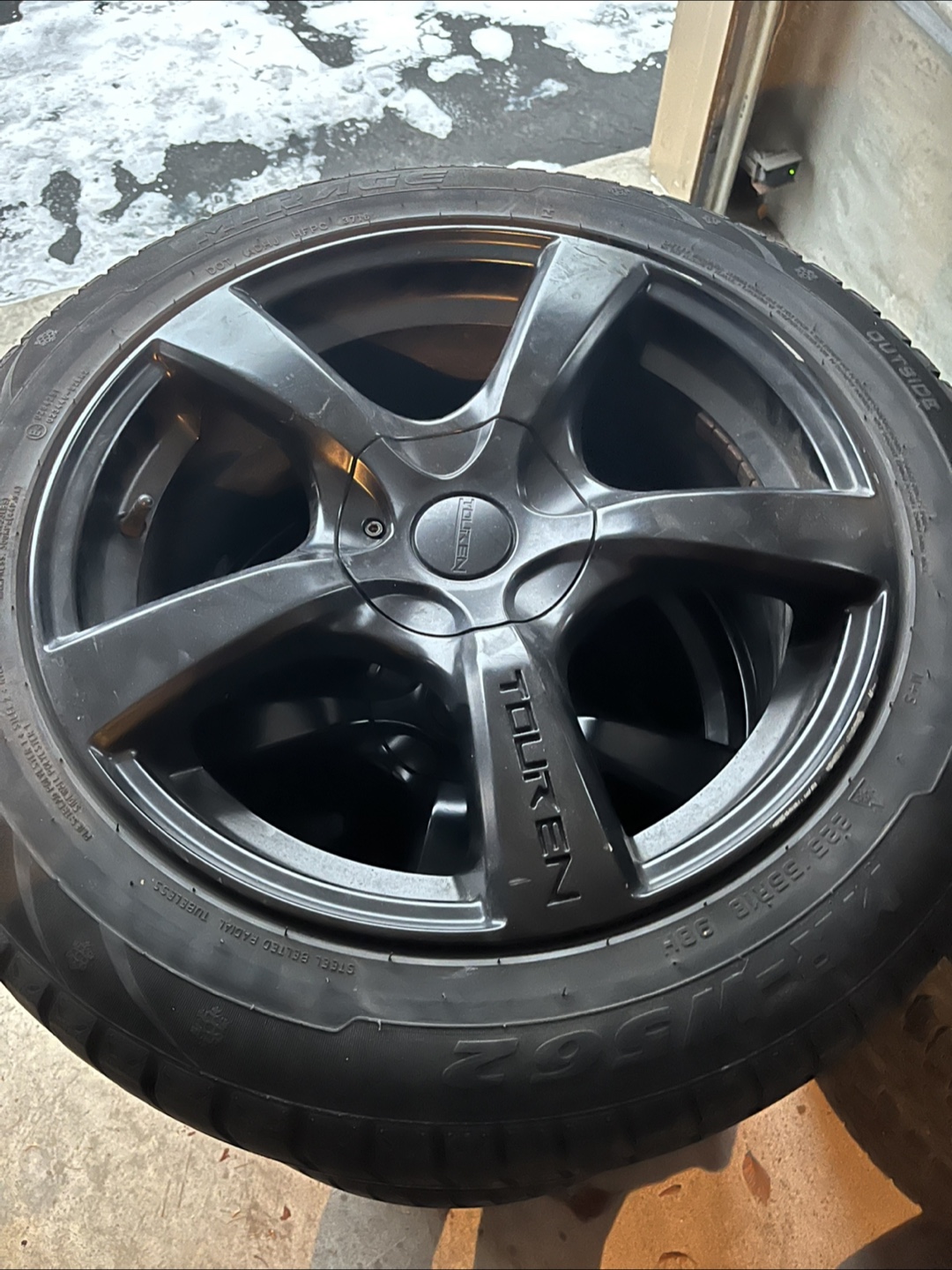 Four Touren Black 18 inch rims with winter tires
