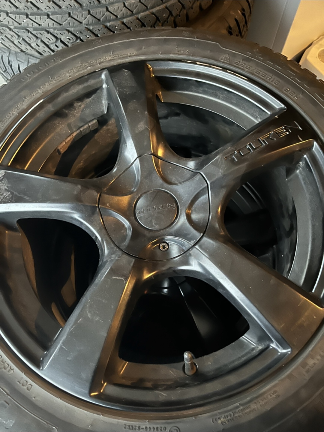 Four Touren Black 18 inch rims with winter tires - photo 3