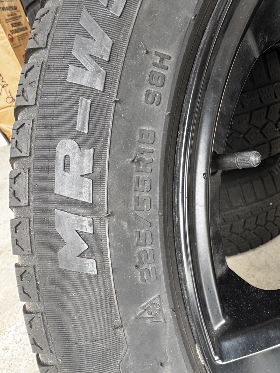 Four Touren Black 18 inch rims with winter tires - photo 4