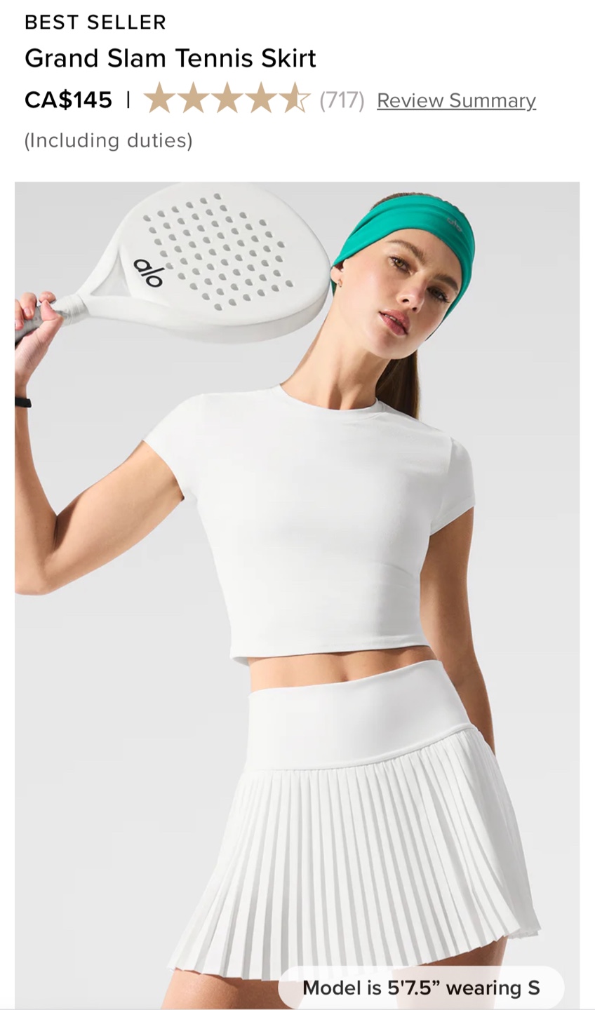 Alo Grand Slam Tennis Skirt - White - Brand New & Authentic - photo 4