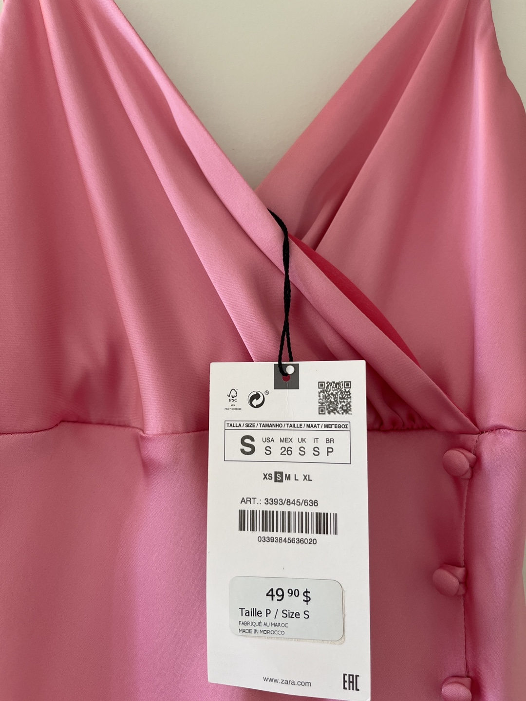 Pink Zara Slip Dress Size Small - photo 2