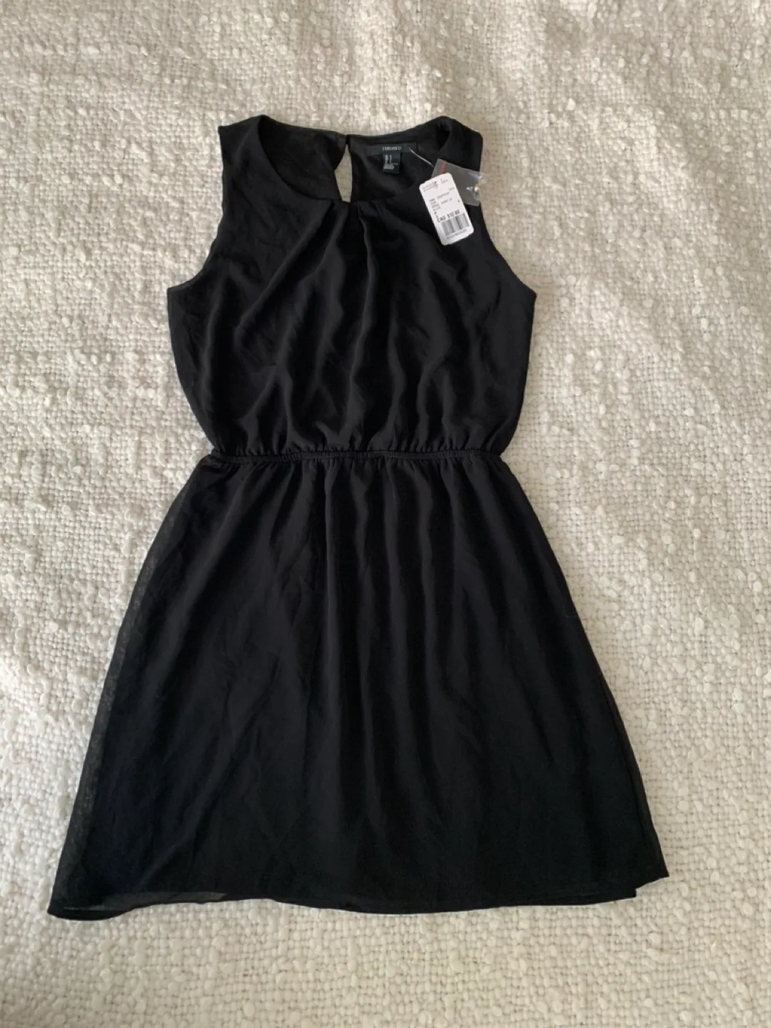 Brand New! Forever 21 Black Chiffon Dress thumbnail