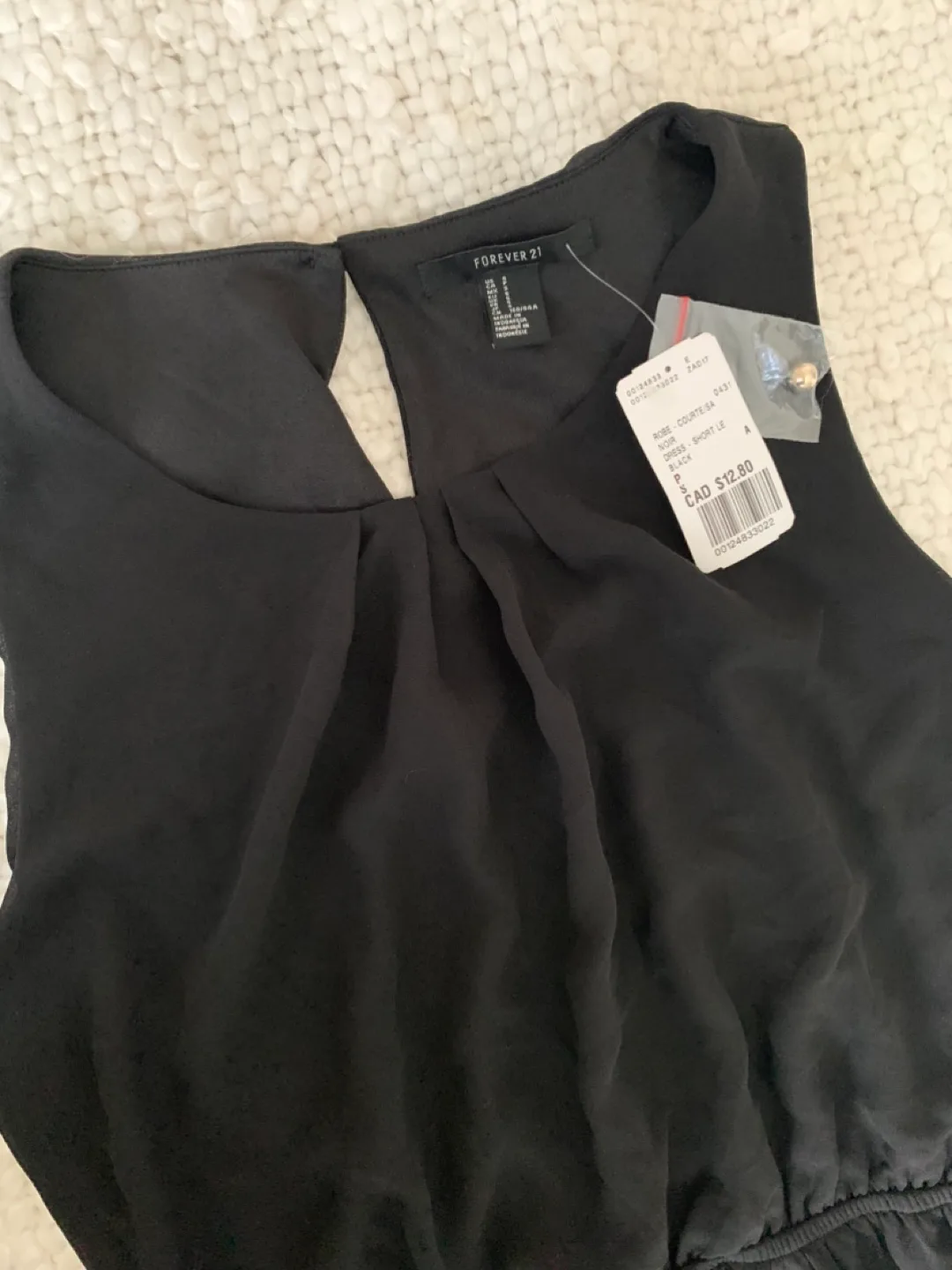 Brand New! Forever 21 Black Chiffon Dress image indicator(2)