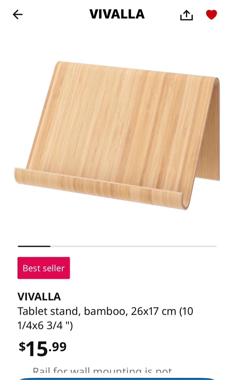 🥕IKEA back to school! Bamboo Tablet/books Stand image indicator(5)