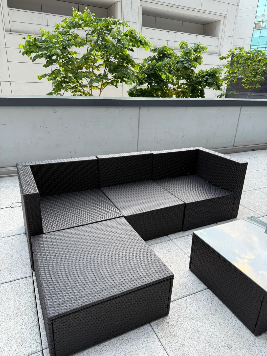 Outdoor Patio Sectional Set - Brown Wicker image indicator(2)