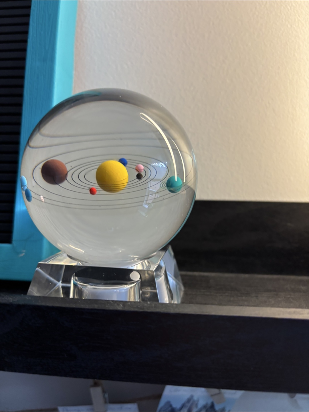 Solar System Crystal Ball Paperweight
