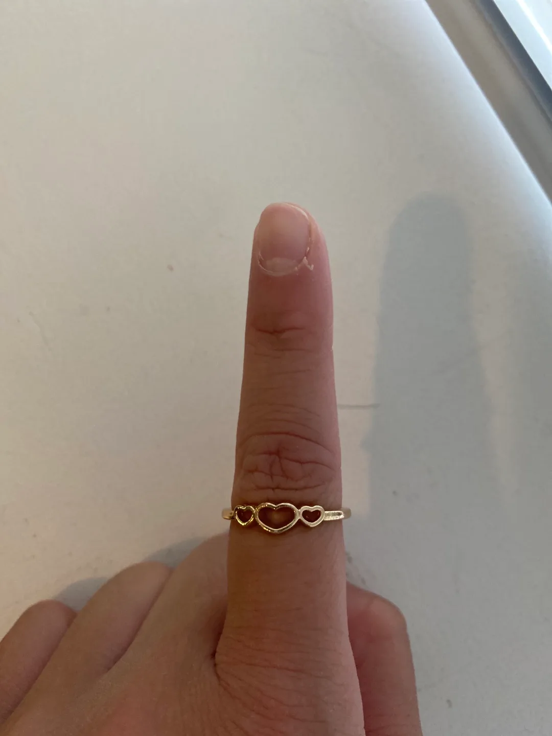 Gold Three Heart Ring thumbnail