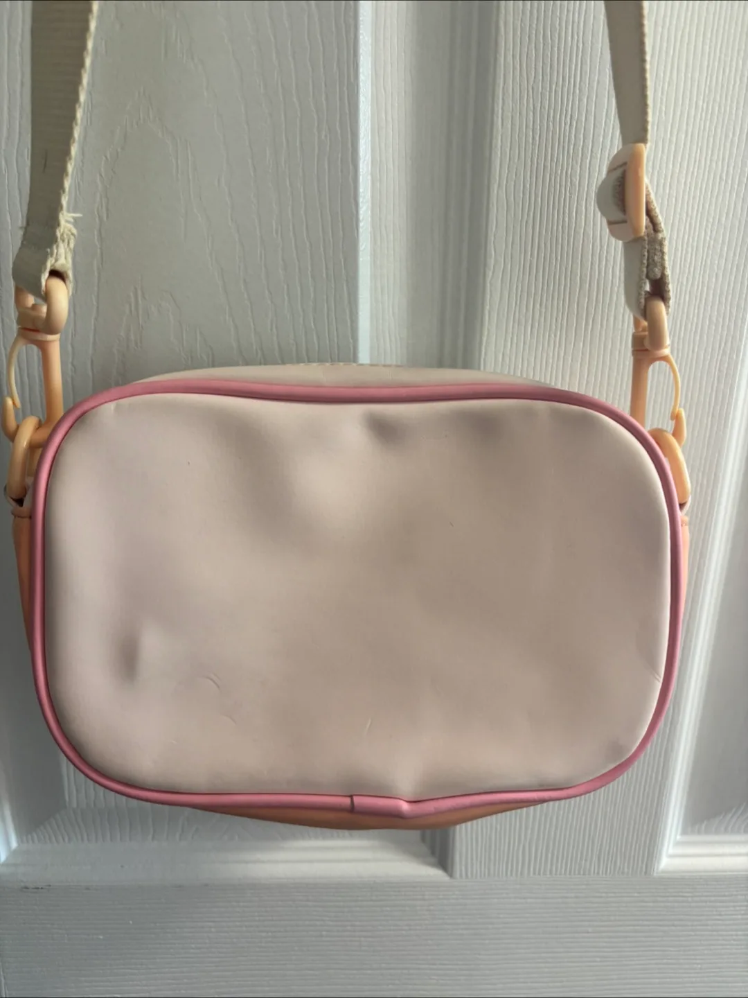 Adorable Pastel Pink and Mint Crossbody Bag with Matching Pouch image indicator(2)