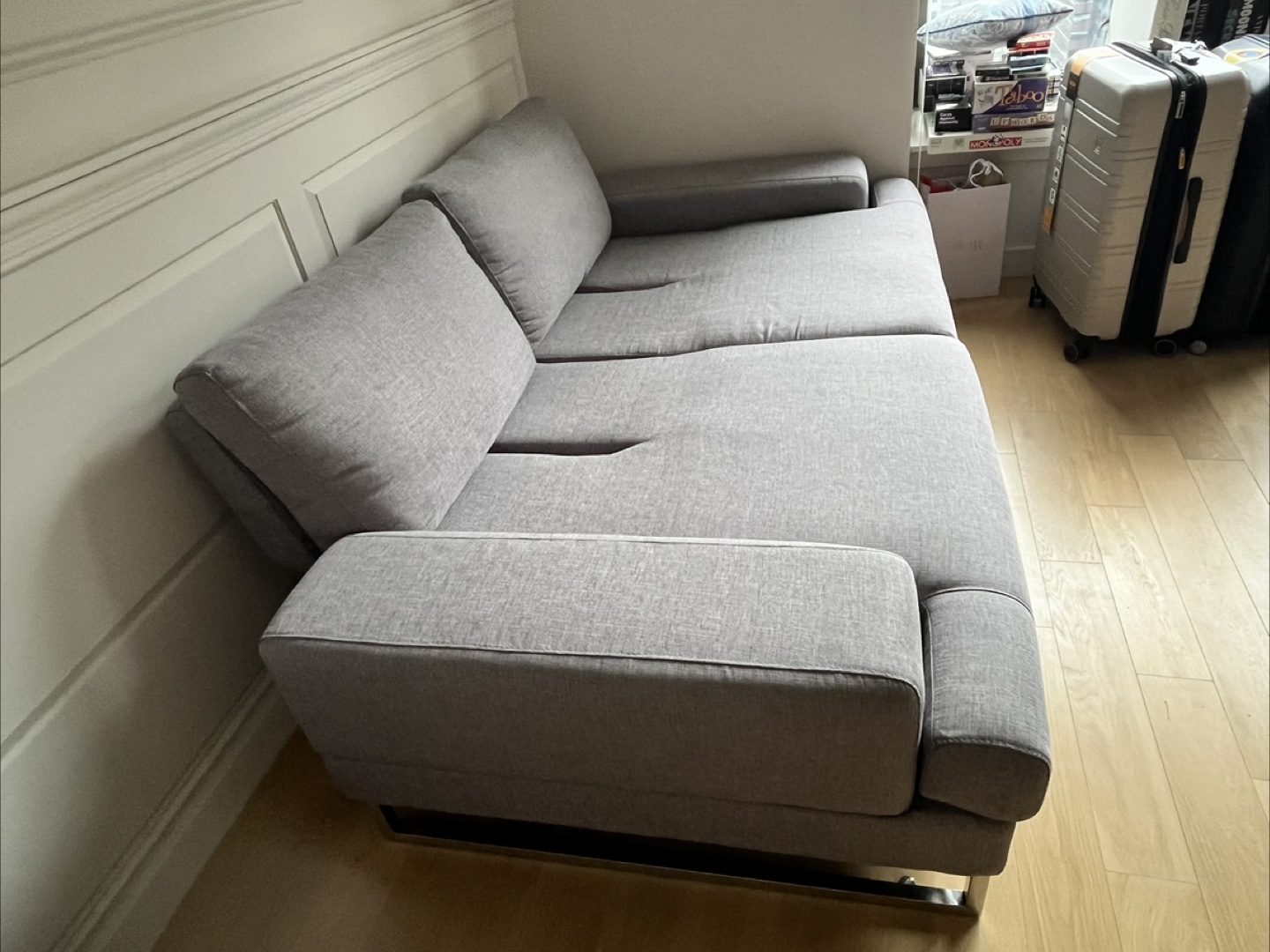 Modani Gray Fabric Sofa with Metal Legs - photo 3