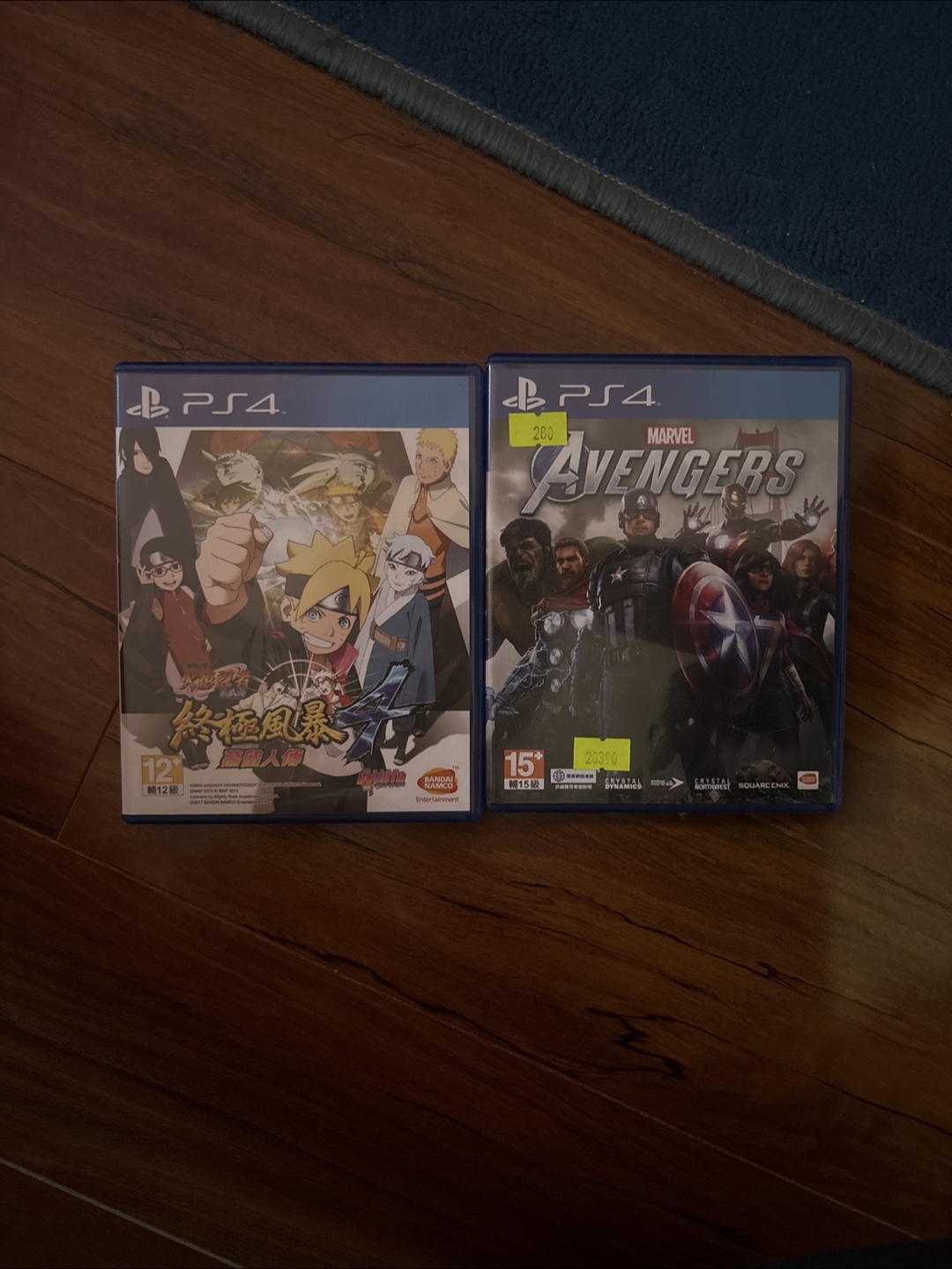Two ps4 games marvel avengers and naruto